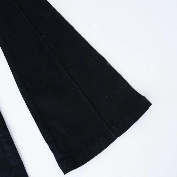 Free People We The Free Black Bib Overalls 100% Cotton 8 - Picture 5 of 13